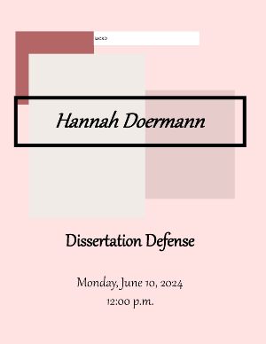 Hannah Doermann Dissertation Defense