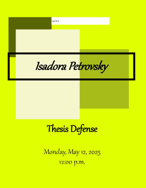 Isadora Petrovsky Thesis Defense