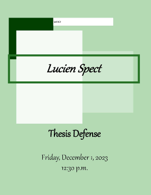 Lucien Spect Thesis Defense