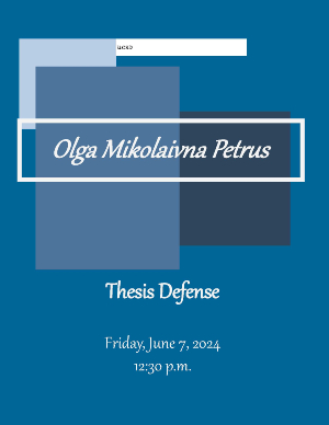 Olga Mikolaivna Petrus Thesis Defense