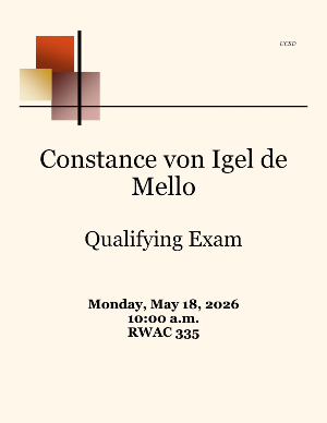Constance von Igel de Mello Qualifying Exam