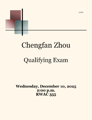 Chengfan Zhou Qualifying Exam
