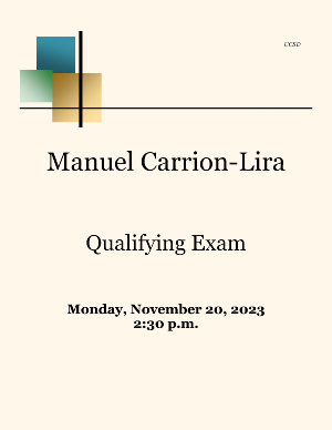 Manuel Carrion Lira Qualifying Exam
