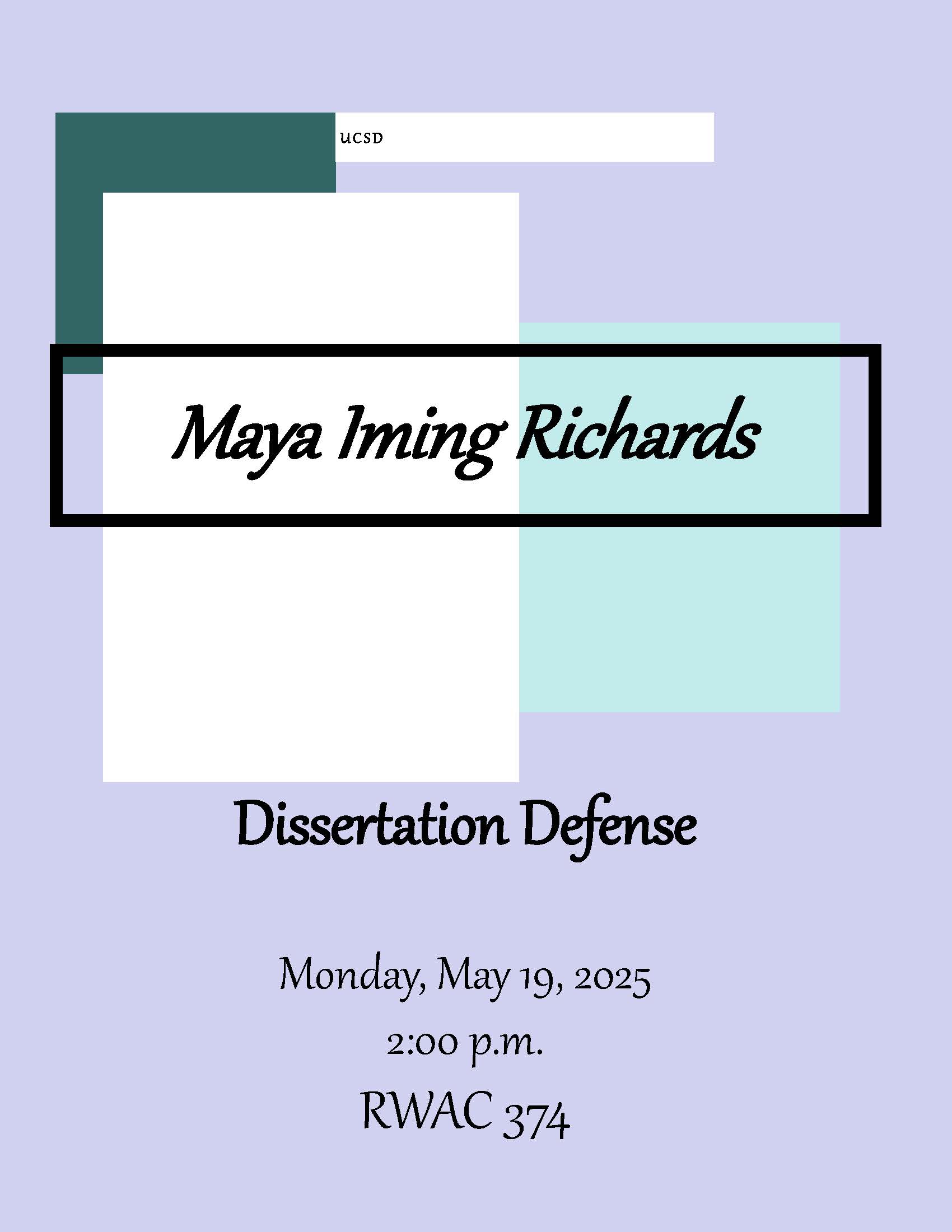 Maya Iming Richards Dissertation Defense