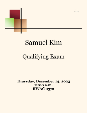 Samuel Kim Qualifying Exam