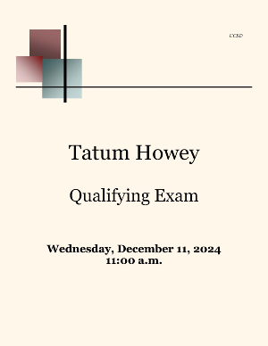 Tatum Howey Qualifying Exam