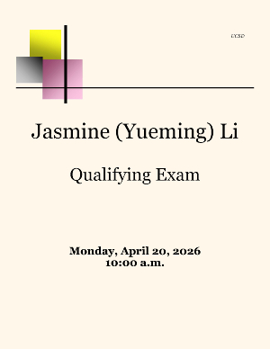 Jasmine (Yueming) Li Qualifying Exam